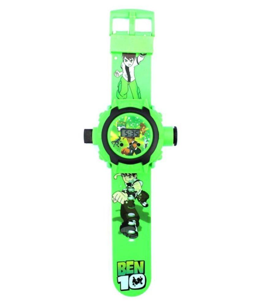smc black digital led watch