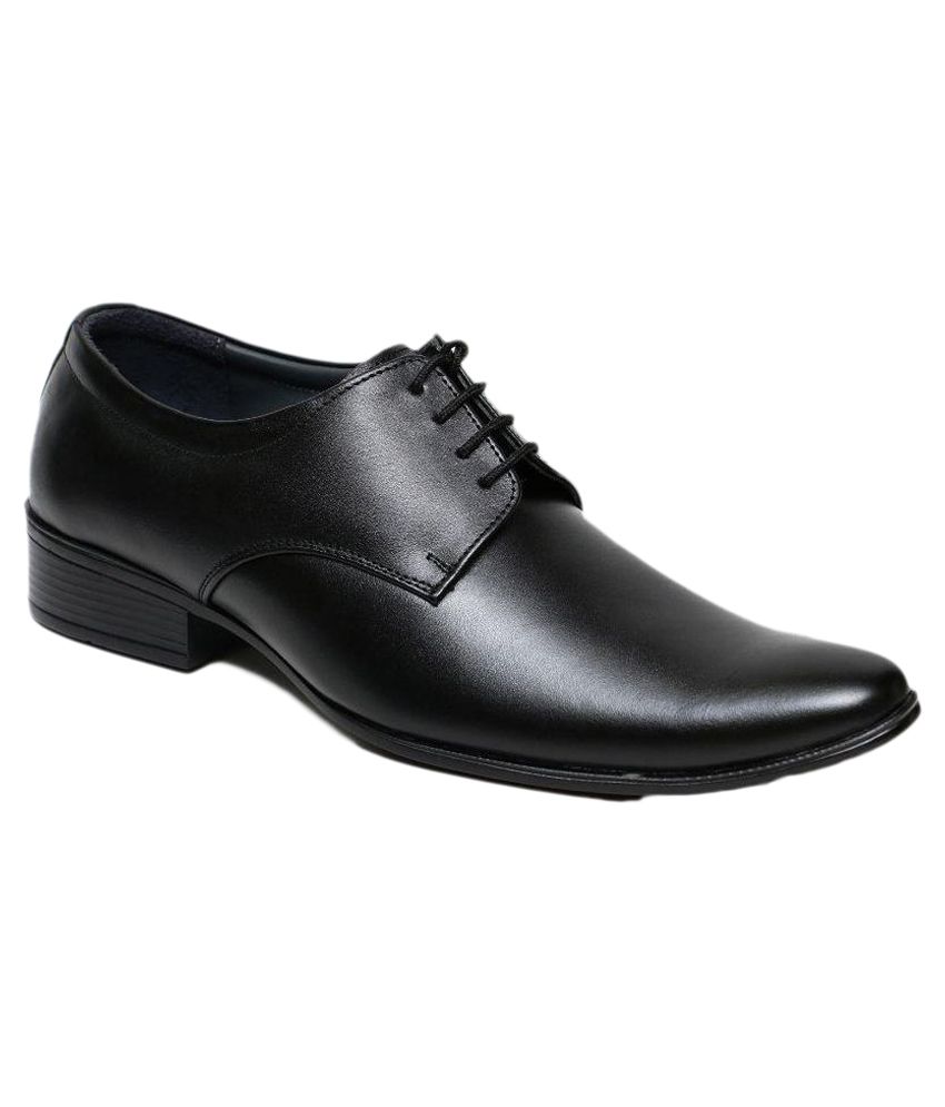 C Comfort Black Office Genuine Leather Formal Shoes Price in India- Buy ...