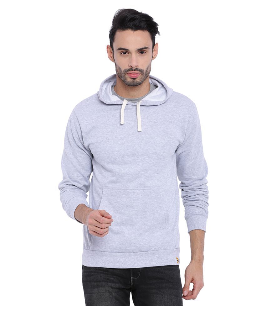 Campus Sutra Grey Hooded Sweatshirt - Buy Campus Sutra Grey Hooded ...