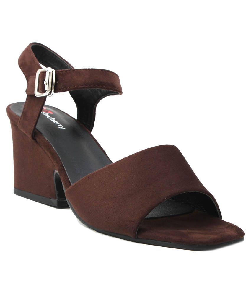 brown block heels wide fit
