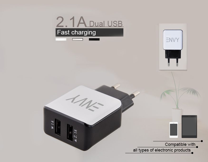     			Envy 2.1A Wall Charger Charger