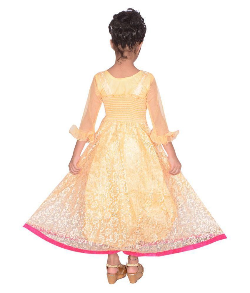 yellow full frock