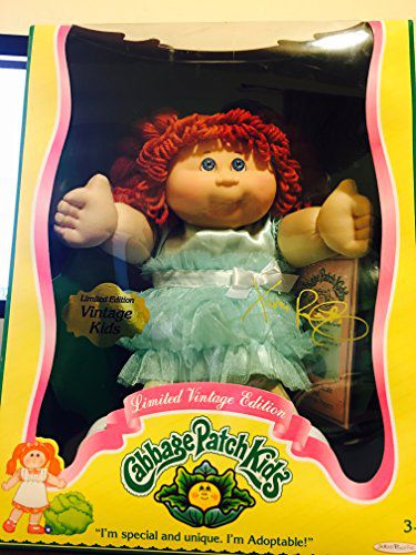 cabbage patch kid red hair blue eyes