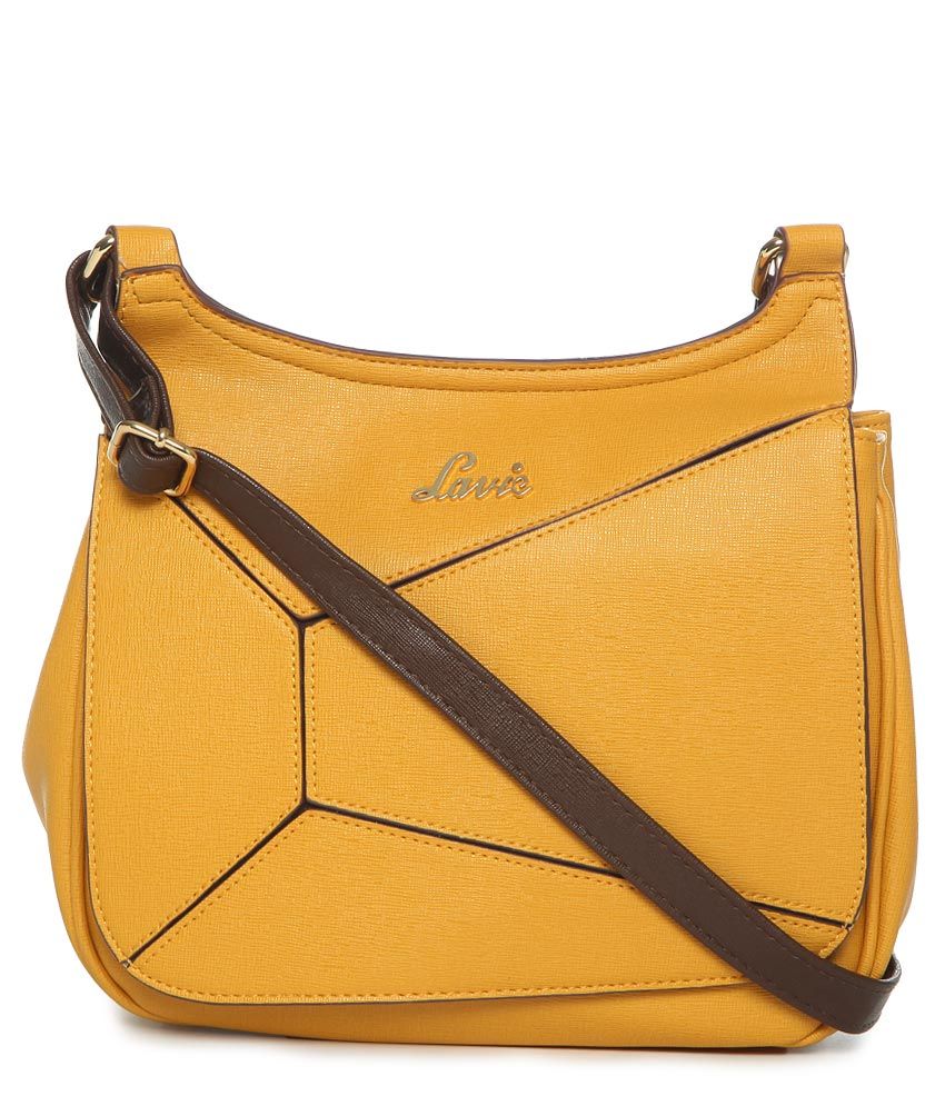 Lavie Yellow Synthetic Sling Bag Buy Lavie Yellow Synthetic Sling Bag