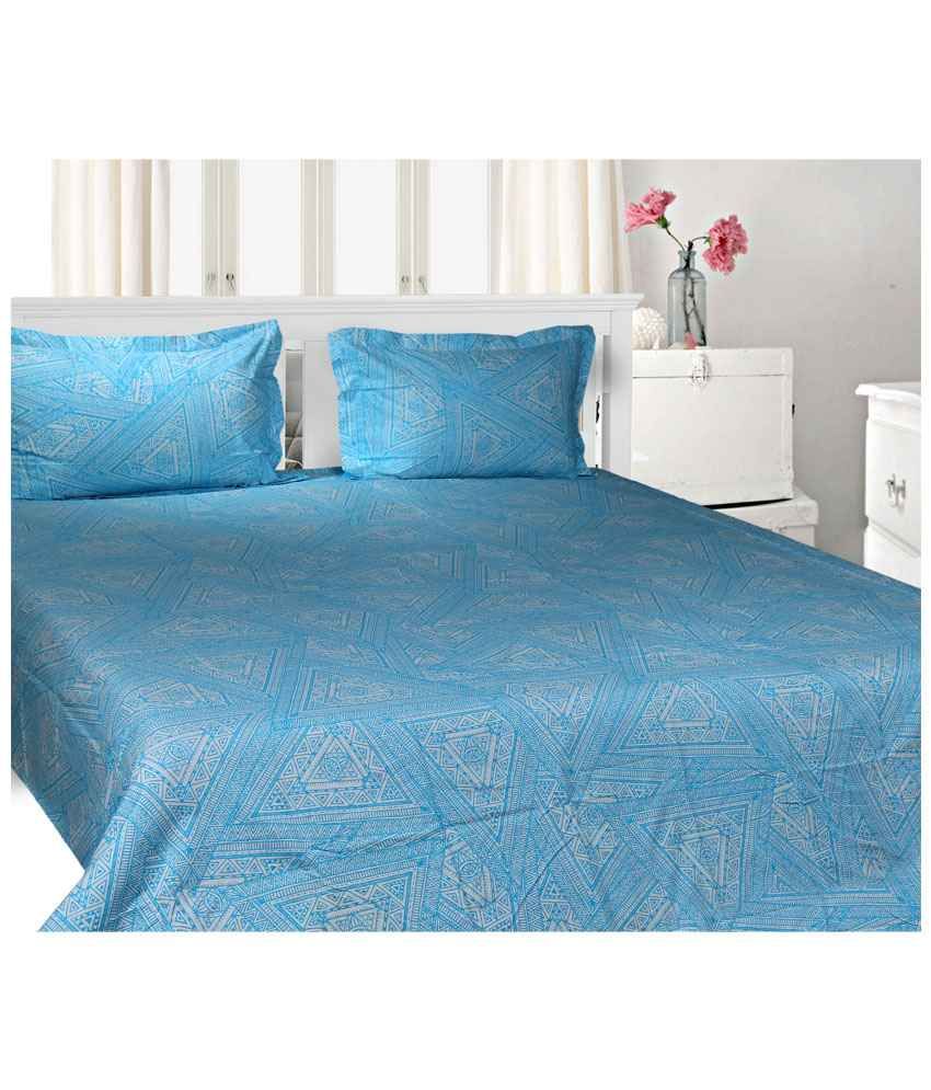 Trident Home Essentials Bedsheet set with 2 Pillow CoversSummer