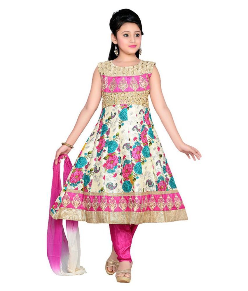 multicolour anarkali suit