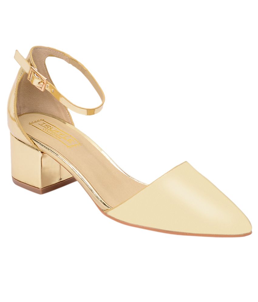 golden block heels
