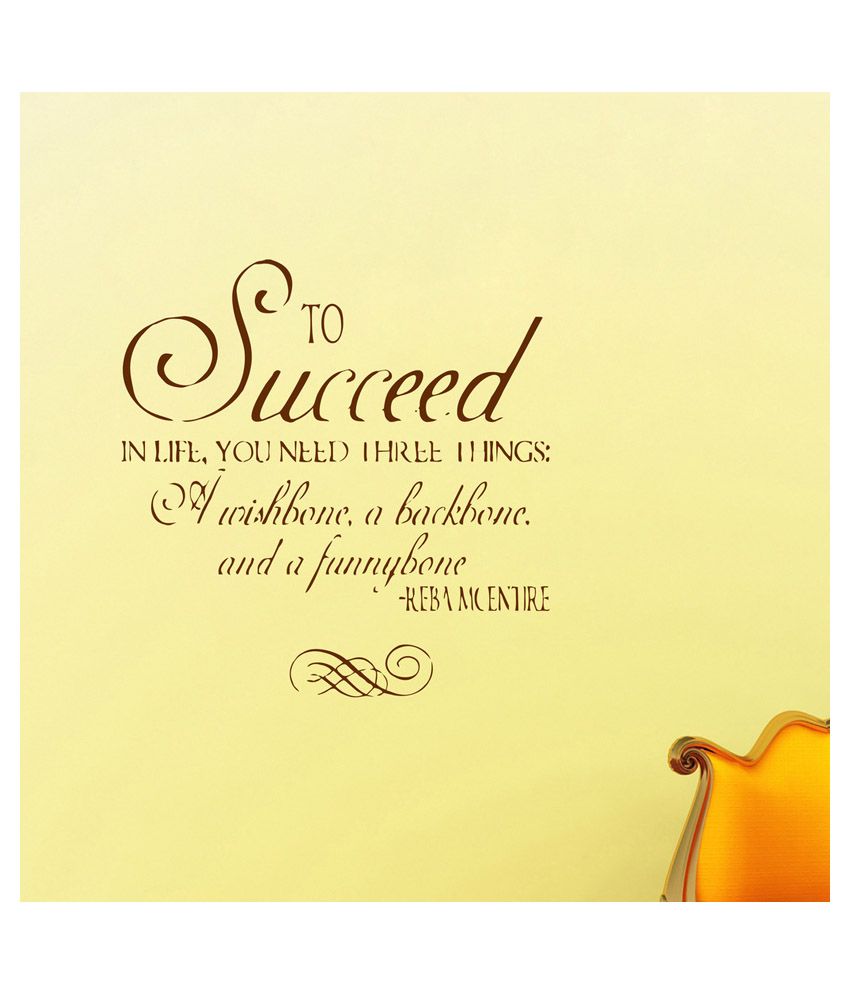     			Decor Villa To Succeed PVC Wall Stickers