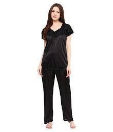 black silk night suit