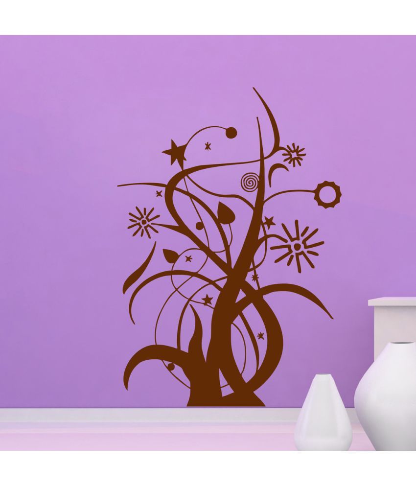     			Decor Villa Floral PVC Wall Stickers