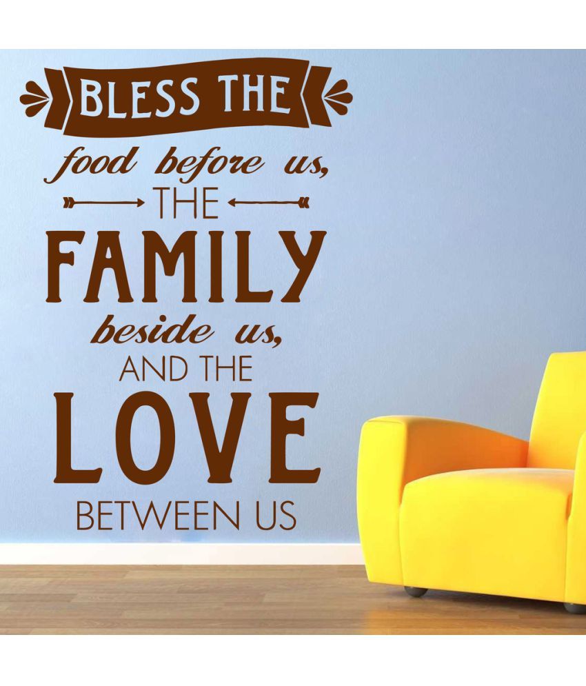     			Decor Villa Bless The Food PVC Wall Stickers