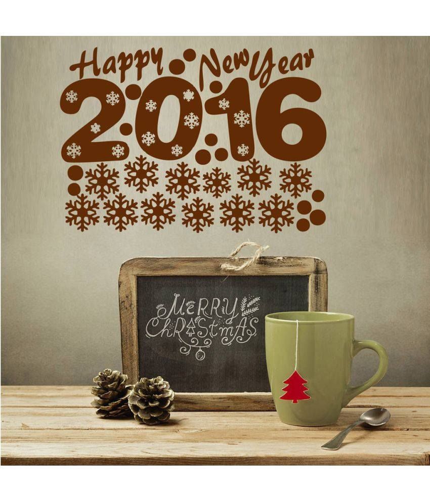     			Decor Villa Happy New Year 2016 PVC Wall Stickers