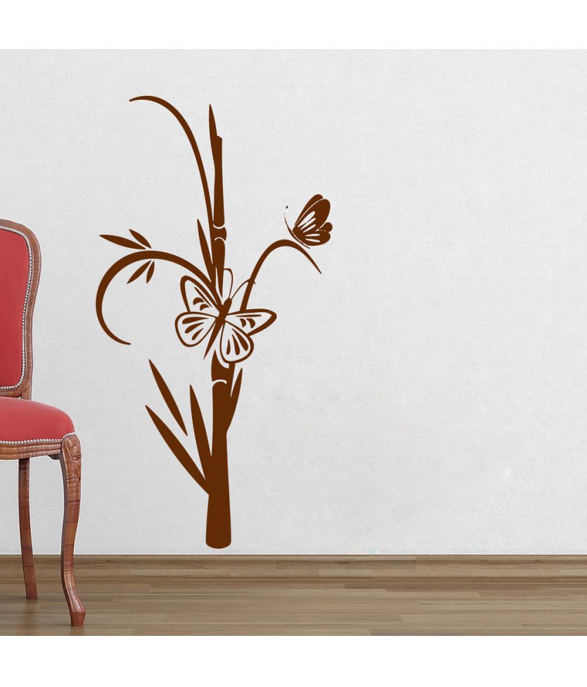     			Decor Villa Butterflies & Bamboo PVC Wall Stickers