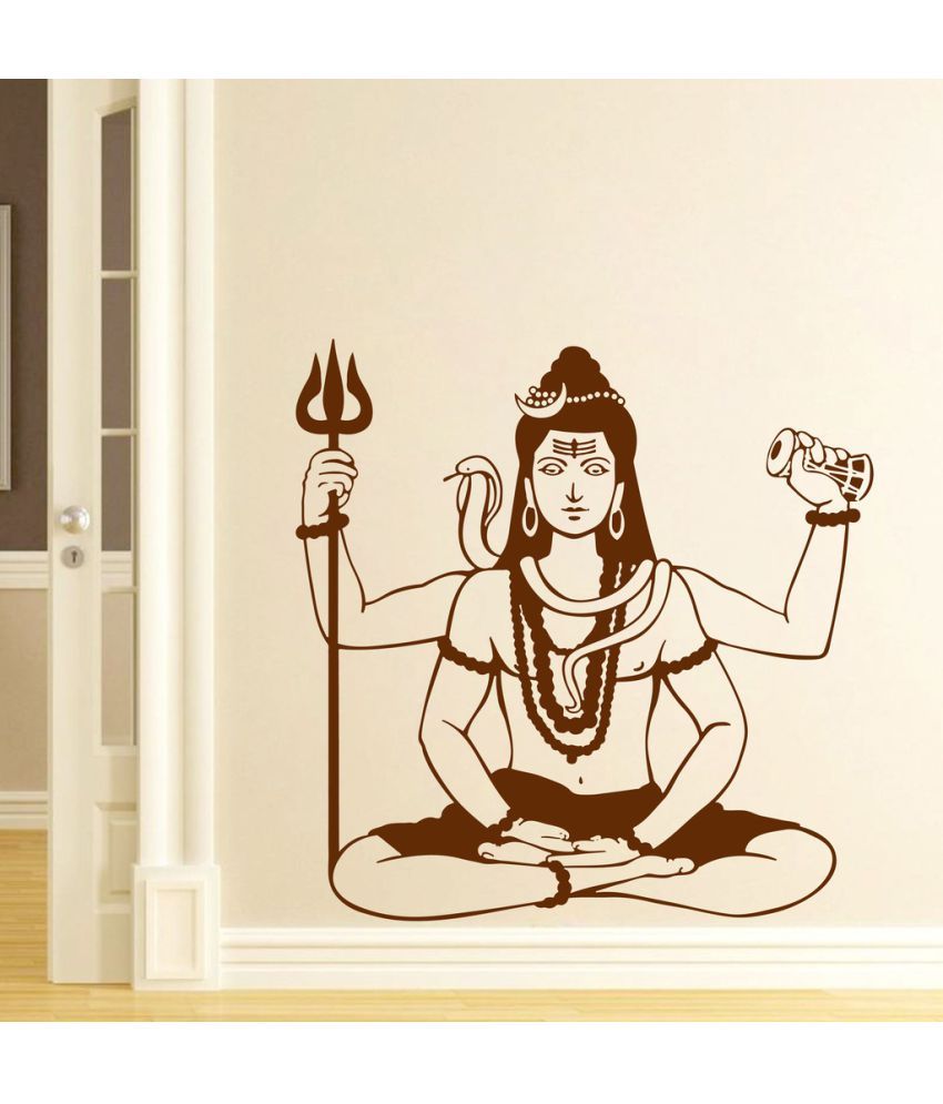 Decor Villa Om Nam Shivay Pvc Wall Stickers - 