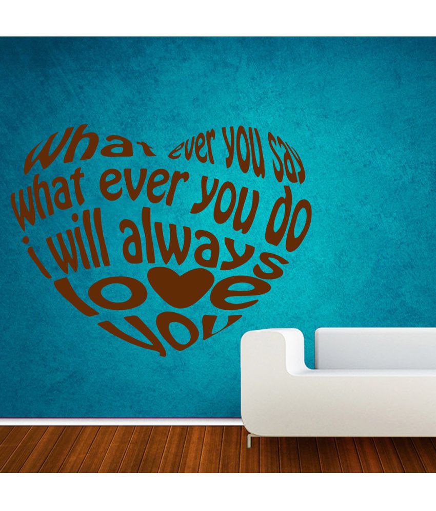     			Decor Villa What Ever You PVC Wall Stickers