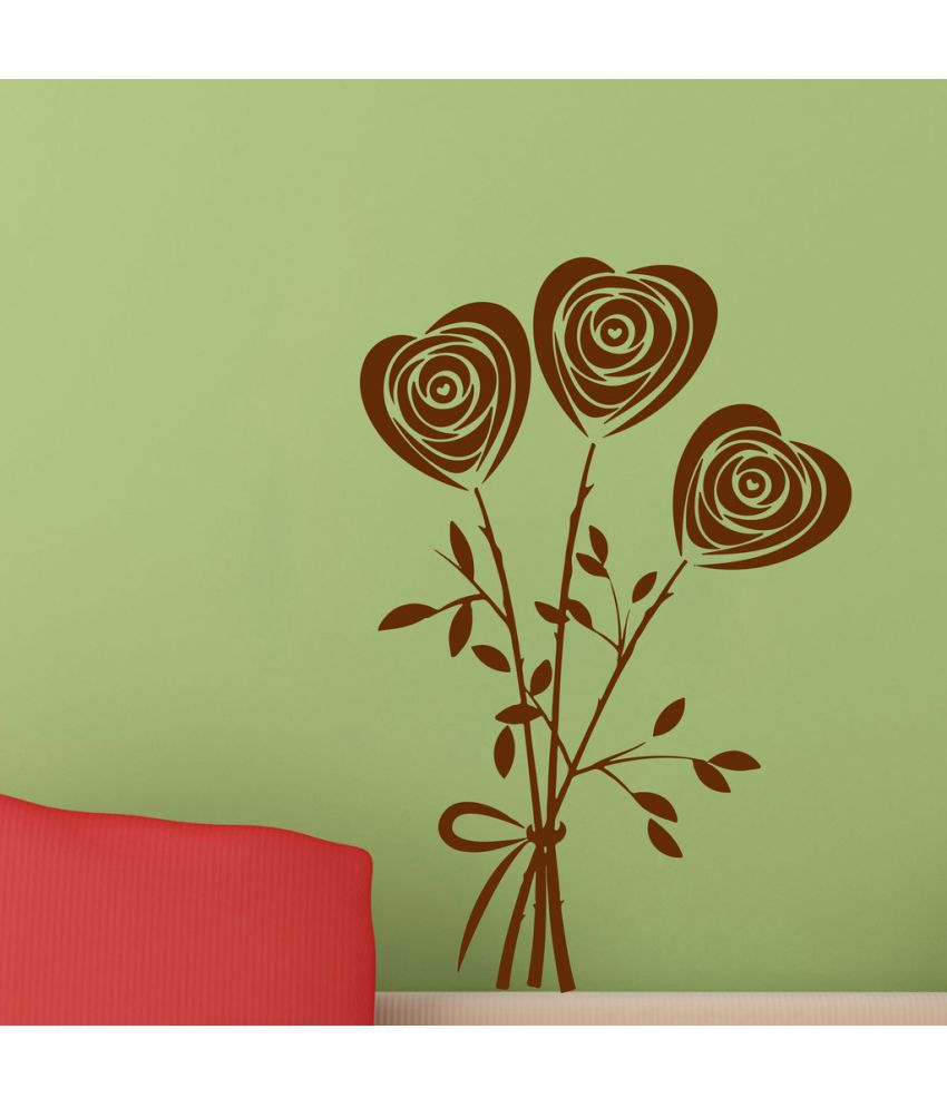     			Decor Villa Heart flower PVC Wall Stickers