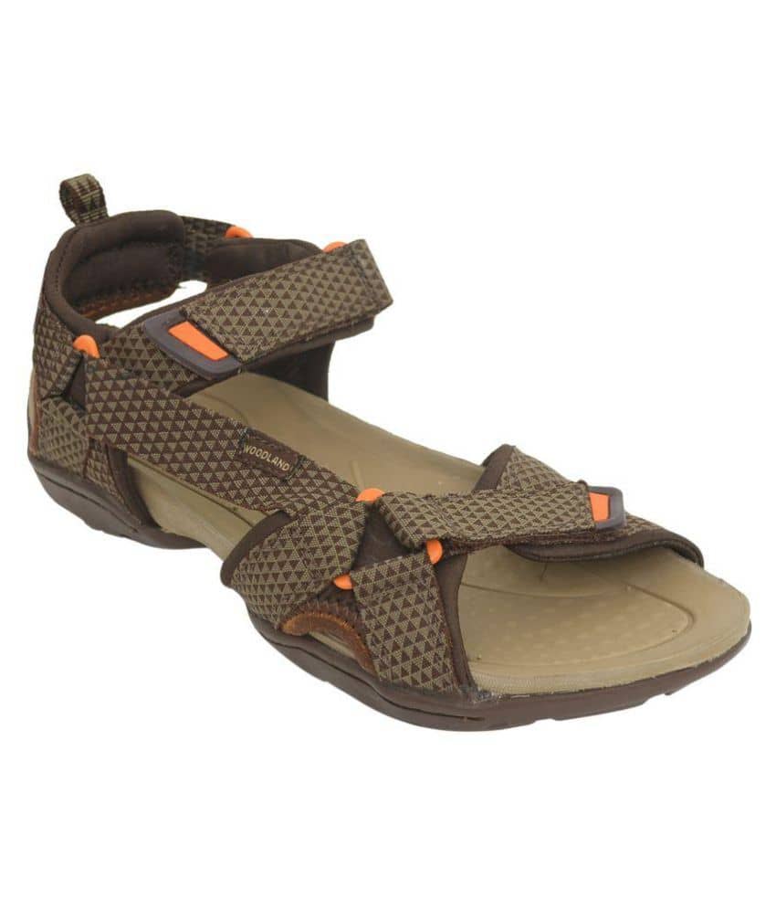woodland brown floater sandals