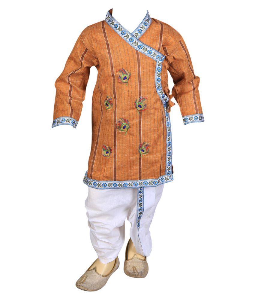 blue shirt and dhoti