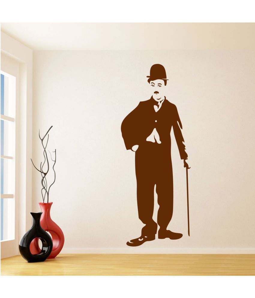     			Decor Villa Charlie Chaplin PVC Wall Stickers