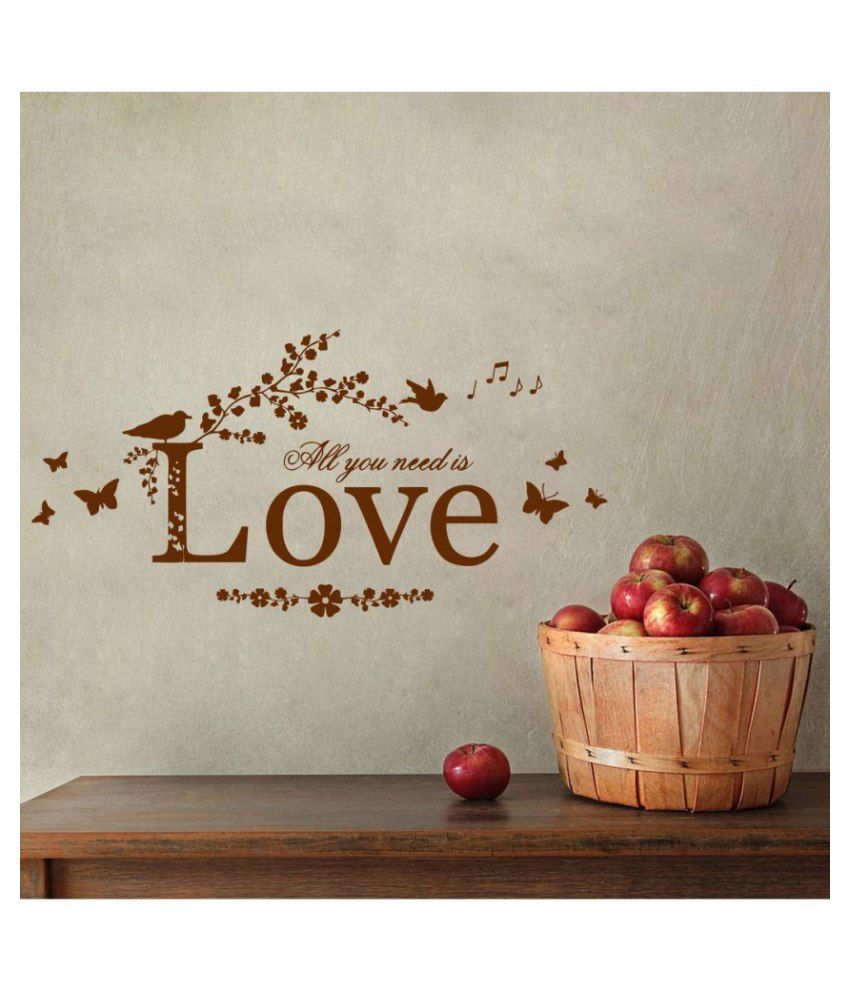     			Decor Villa All You Need Is Love PVC Wall Stickers