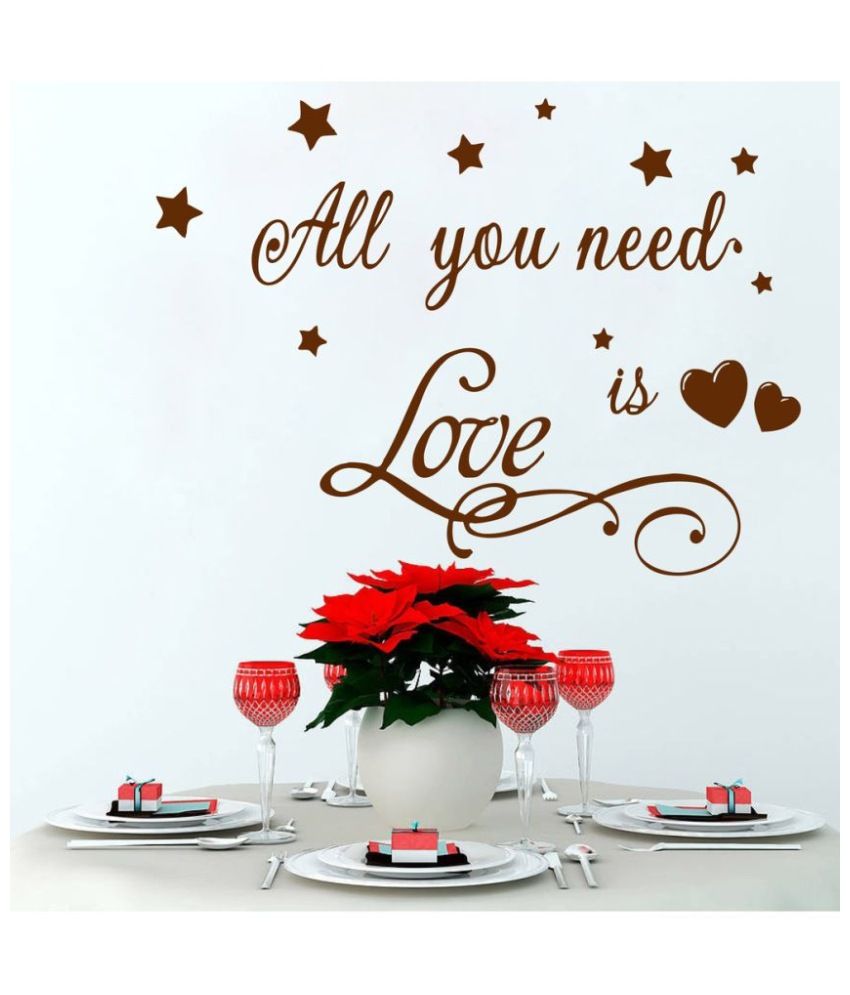     			Decor Villa All Love PVC Wall Stickers