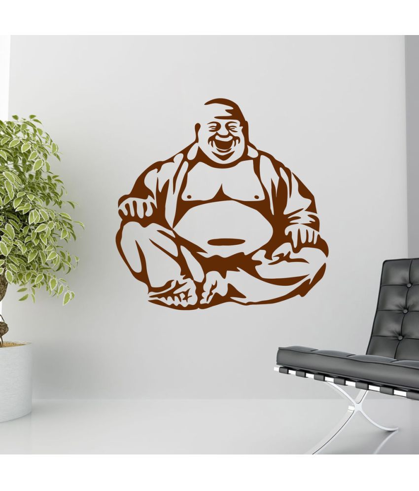     			Decor Villa Laughing Buddha PVC Wall Stickers