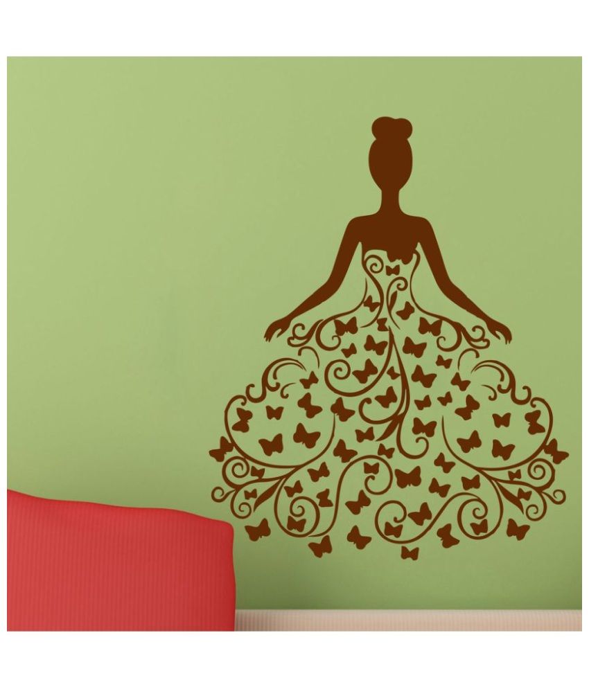     			Decor Villa Butterfly Girl PVC Wall Stickers