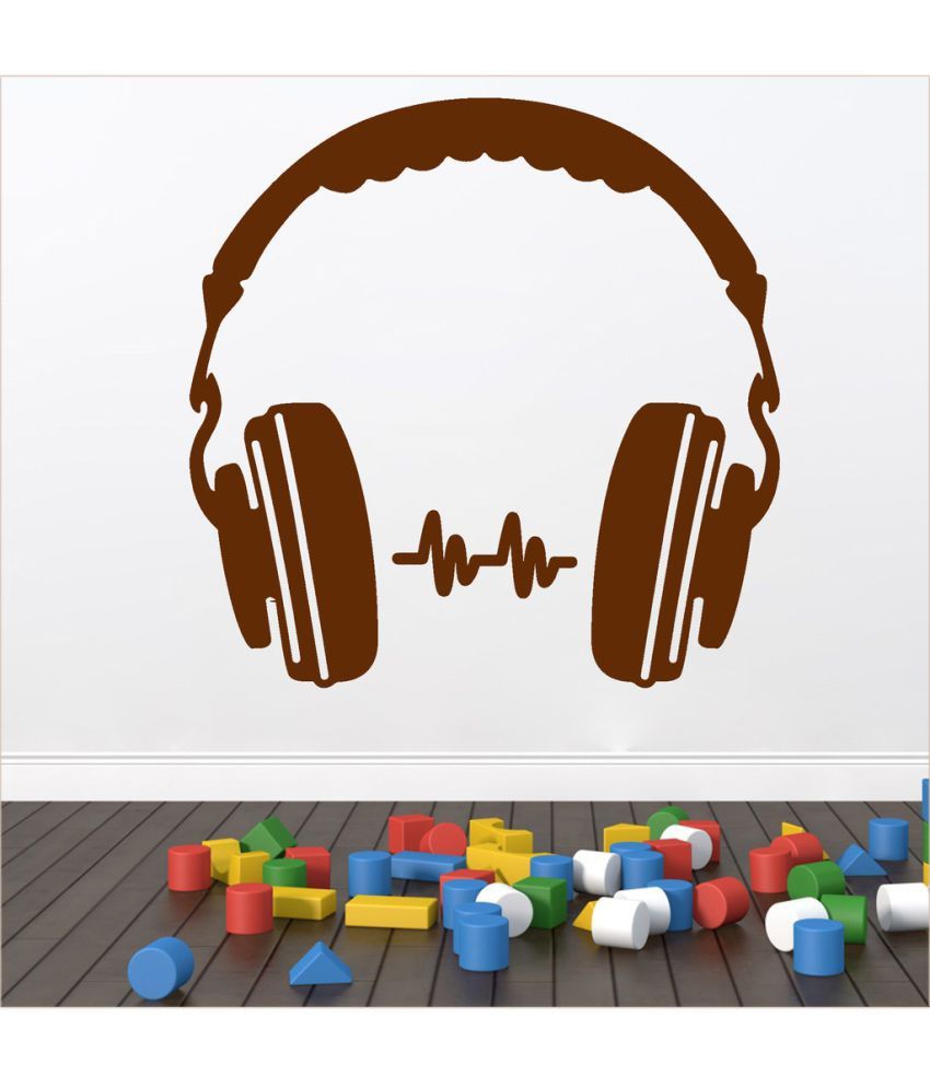     			Decor Villa Headphone PVC Wall Stickers