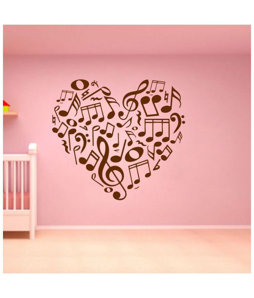     			Decor Villa Music Heart PVC Wall Stickers