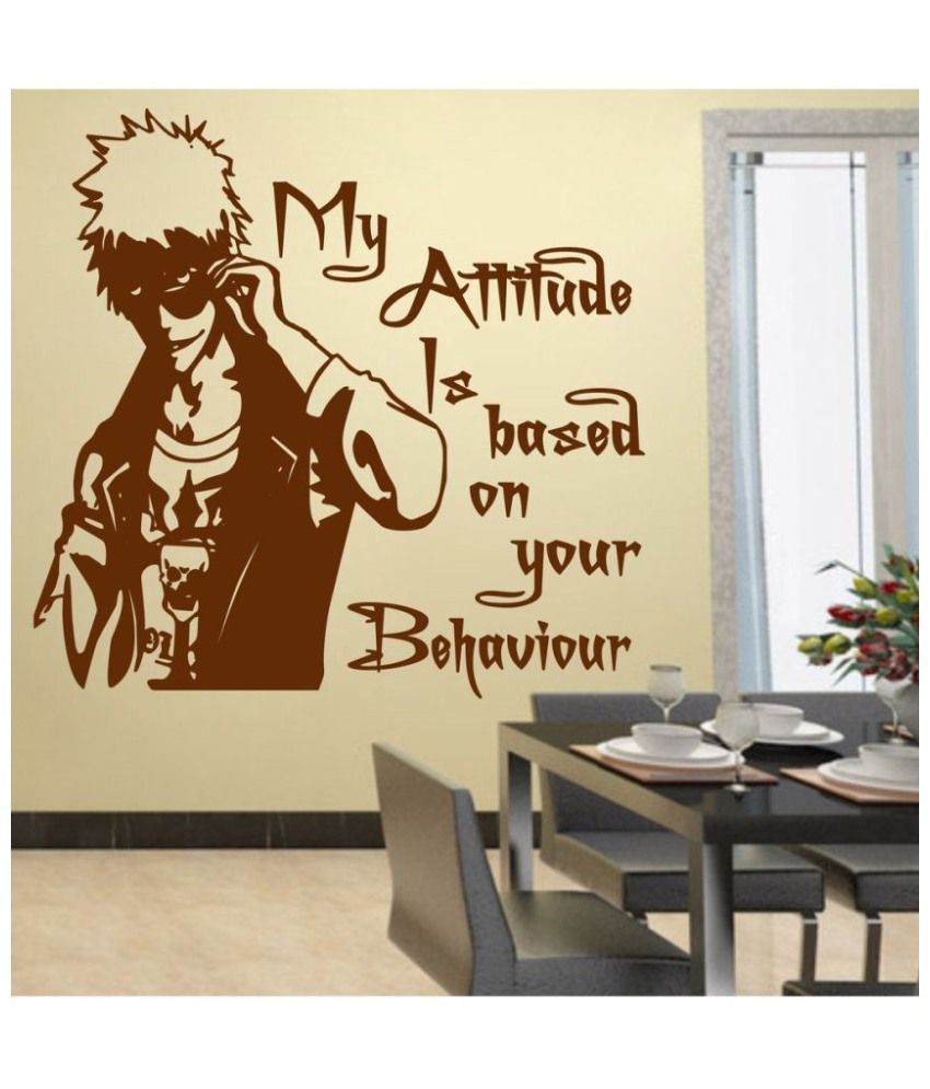     			Decor Villa My Attitude Wall PVC Wall Stickers