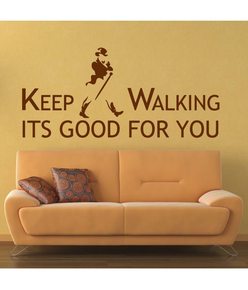     			Decor Villa Keep Walking Wall PVC Wall Stickers