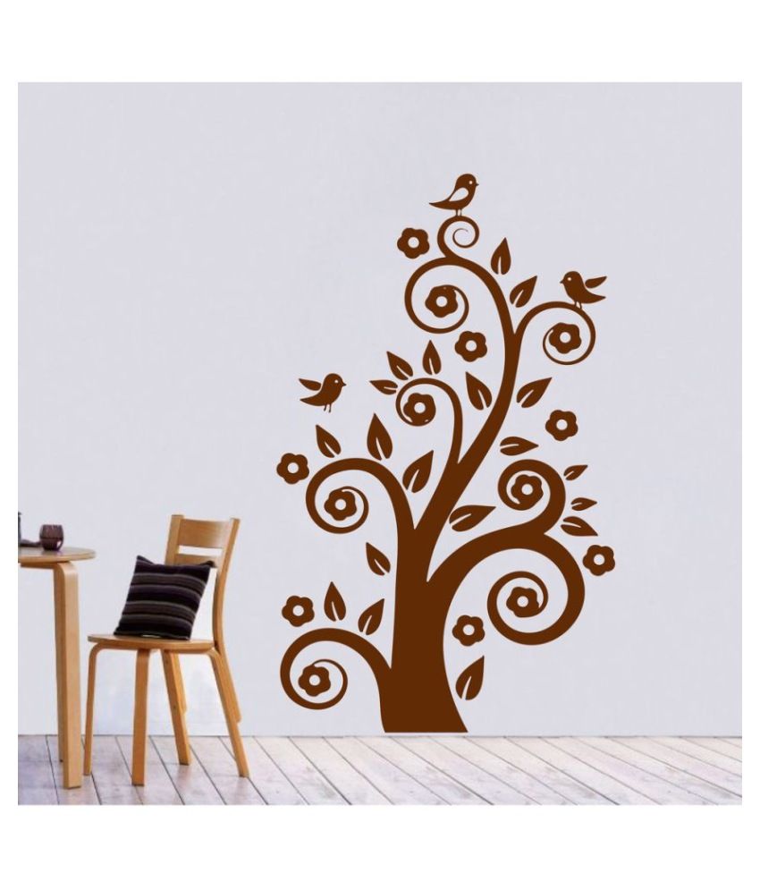     			Decor Villa Flower Of Birds PVC Wall Stickers