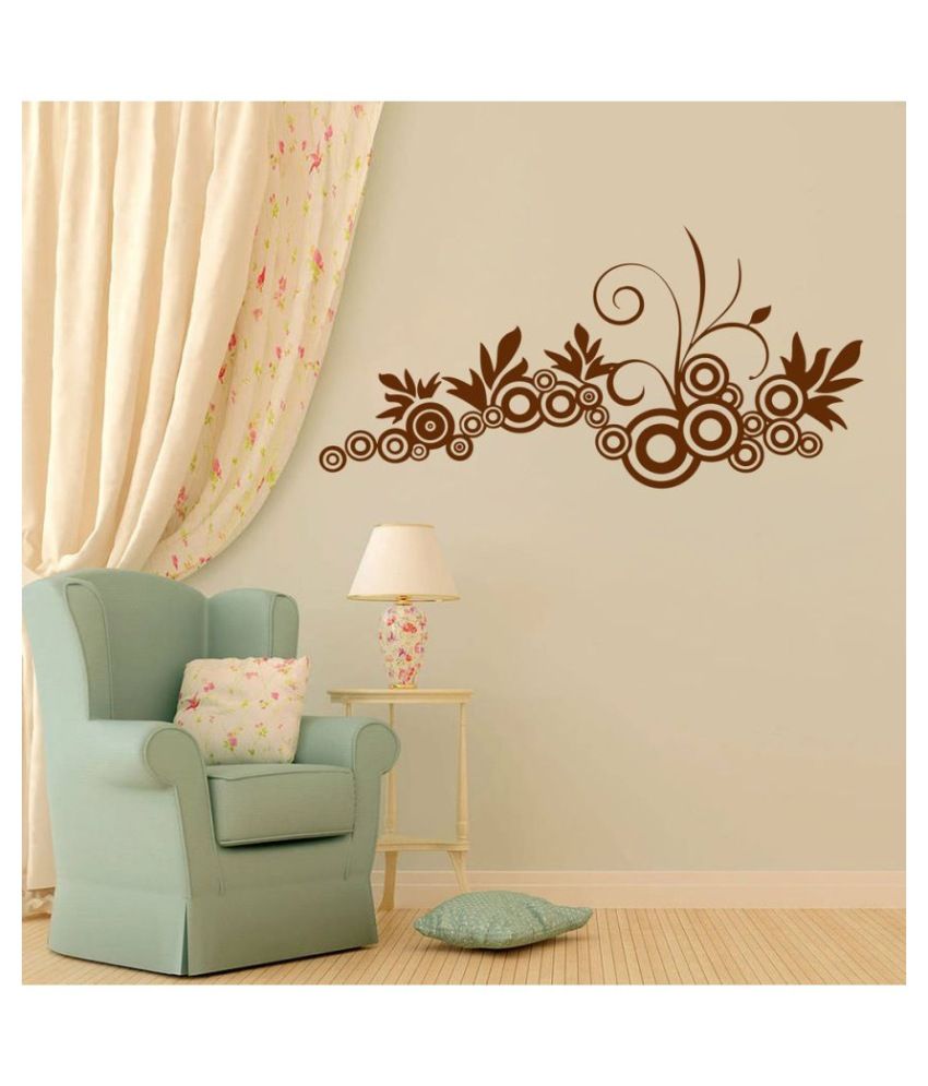     			Decor Villa Fly Heart Flower PVC Wall Stickers