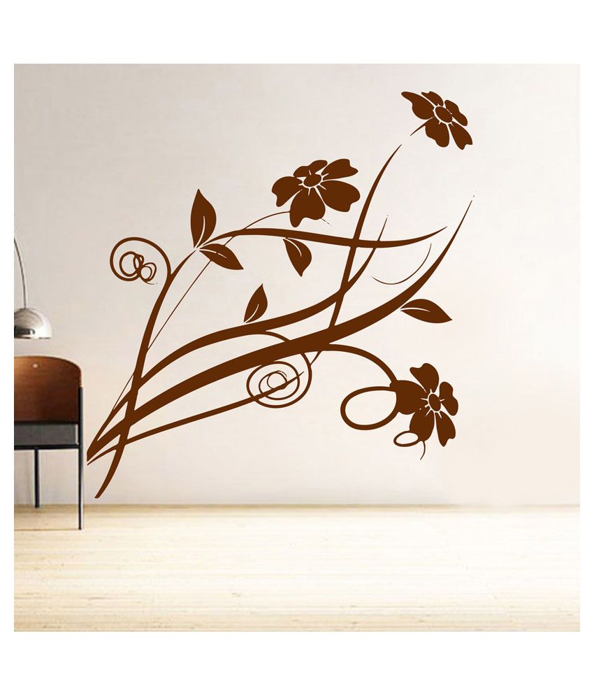     			Decor Villa Flower PVC Wall Stickers