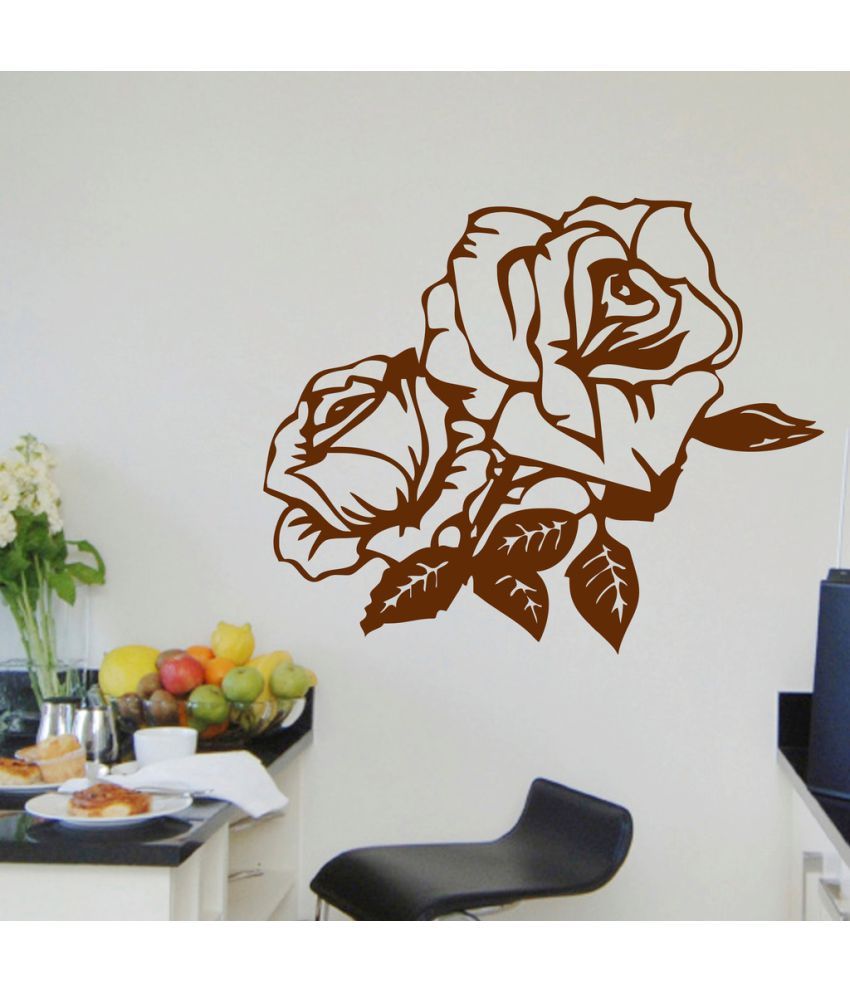     			Decor Villa Rose PVC Wall Stickers