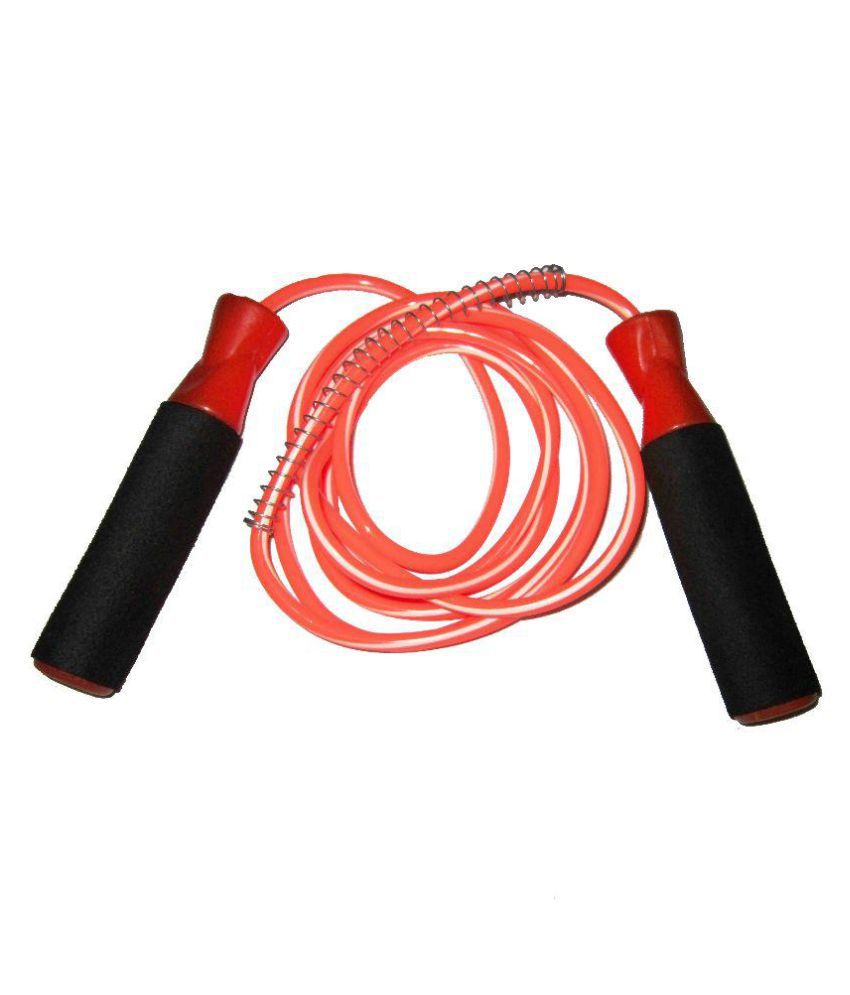Arnav Orange Adjustable Skipping Rope with Ball Baring Plastic Handle ...