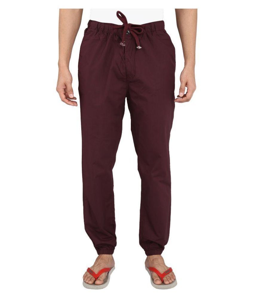 mens maroon jogger pants