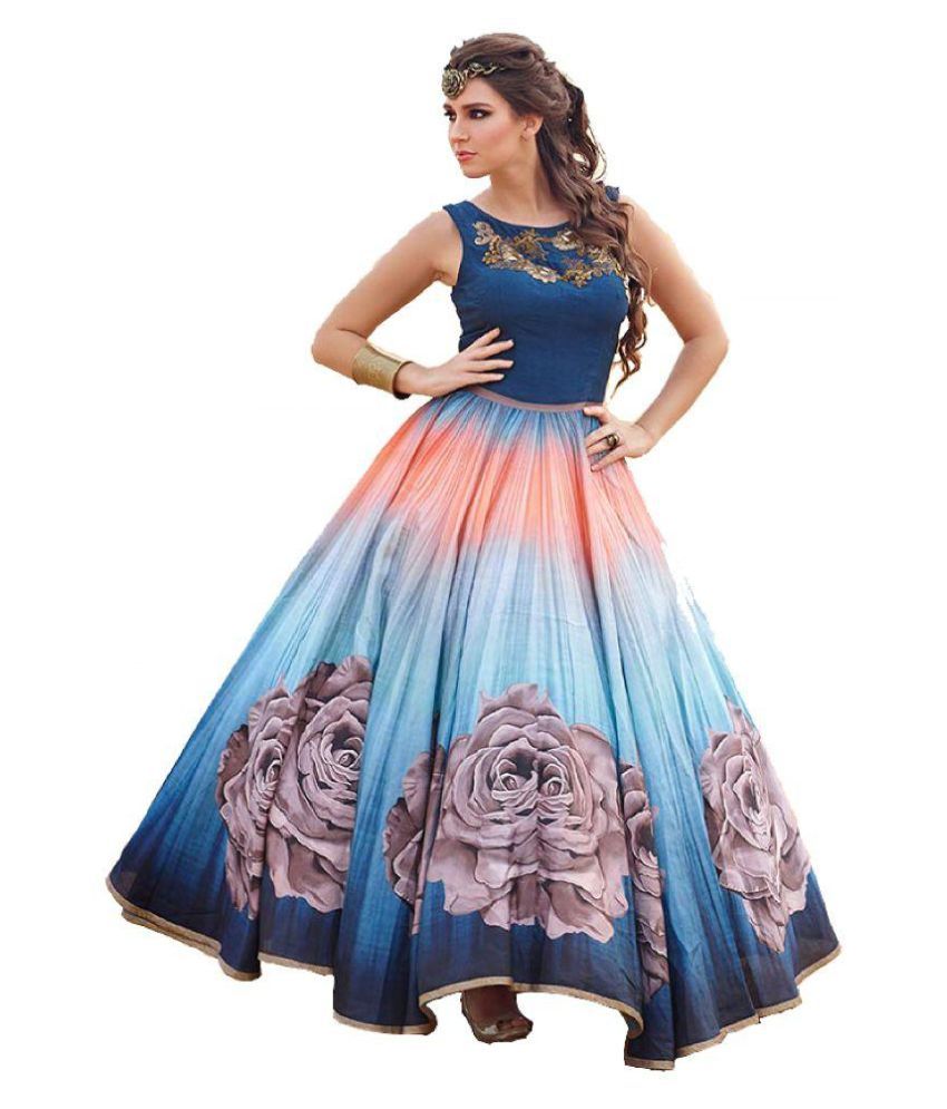 multi colour gown