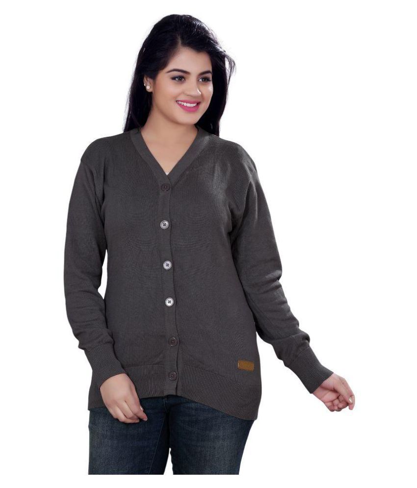 gray cotton cardigan