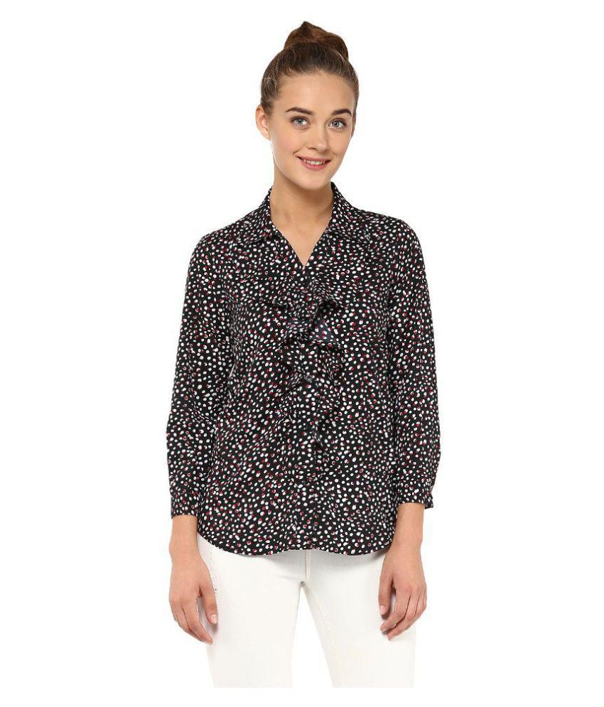 Buy Dressmantra Black Poly Crepe Shirt Online at Best Prices in India ...