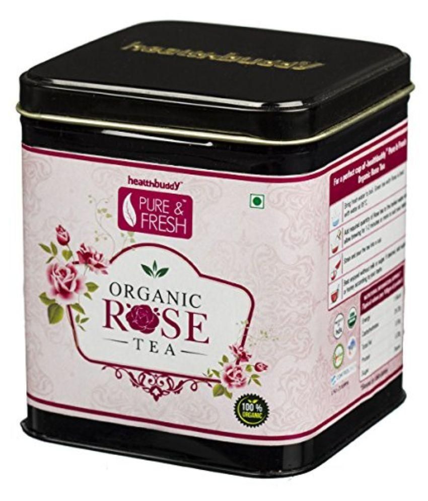 HealthBuddy Organic With Natural Rose Green Tea Loose Leaf 100 gm Buy
