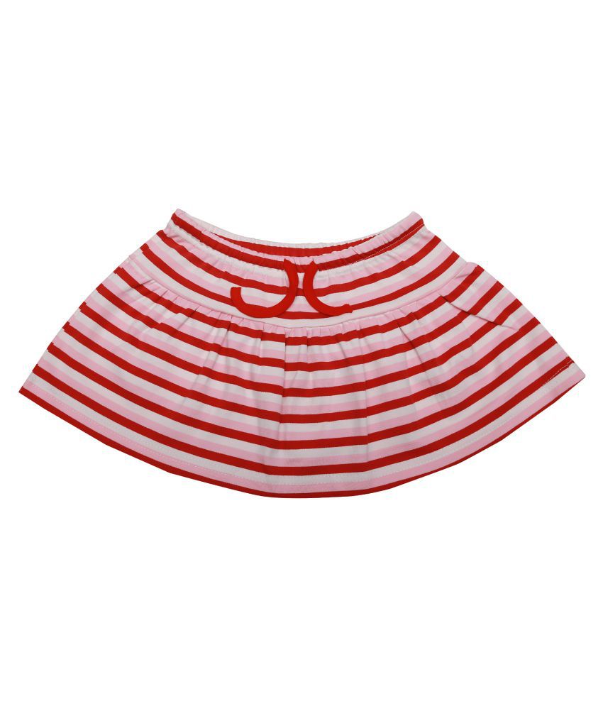     			Kaboos Red Color Cotton Skirts