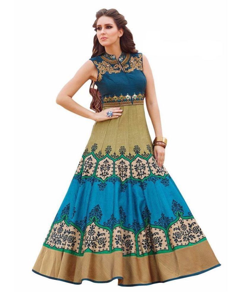 multi color gown