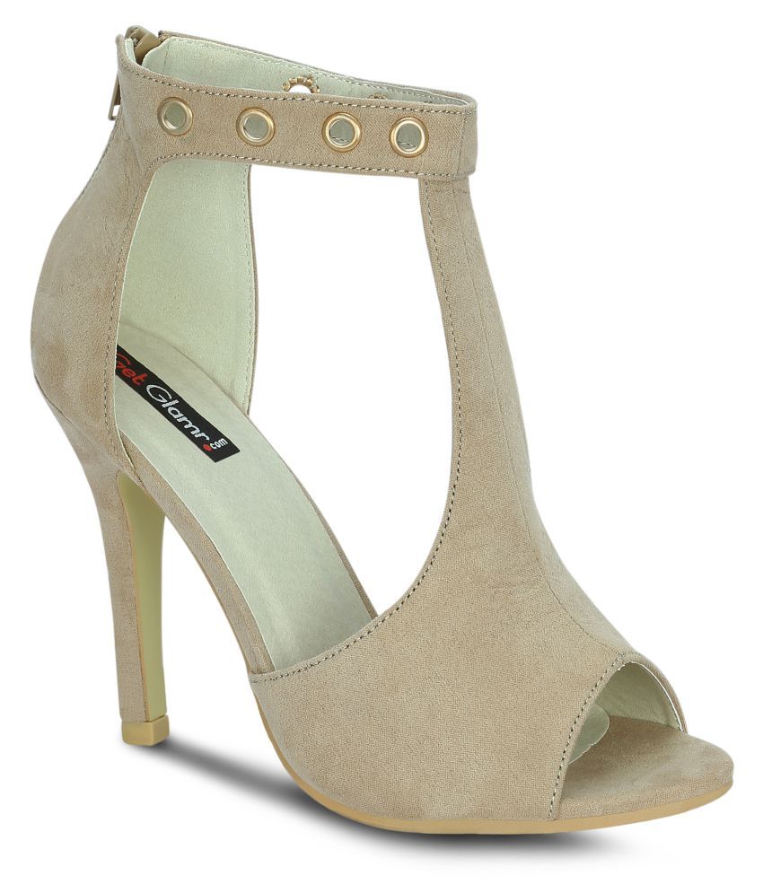 stiletto beige heels