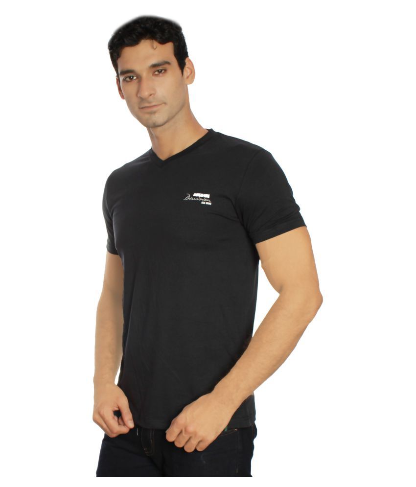 Amstead Black V-Neck T-Shirt - Buy Amstead Black V-Neck T-Shirt Online ...