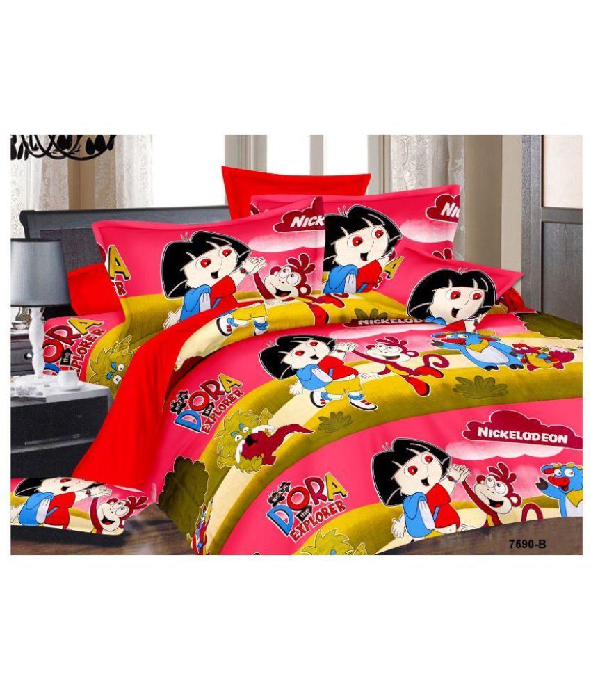 Shweta Double Cotton Cartoons Bed Sheet Buy Shweta Double Cotton