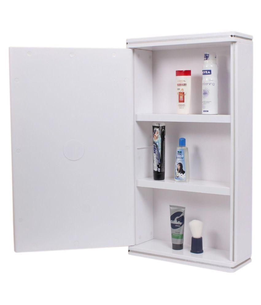 Buy Ciplaplast Combo Of White Plastic Domino Bathroom Mirror Cabinet And Tooth Brush Holder Online At Low Price In India Snapdeal