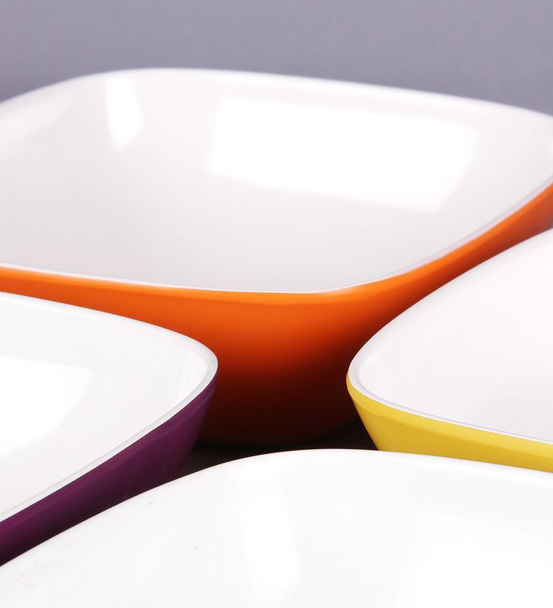 Machi Multicolour Melamine Snack Bowl Set of 4 Buy Online at Best