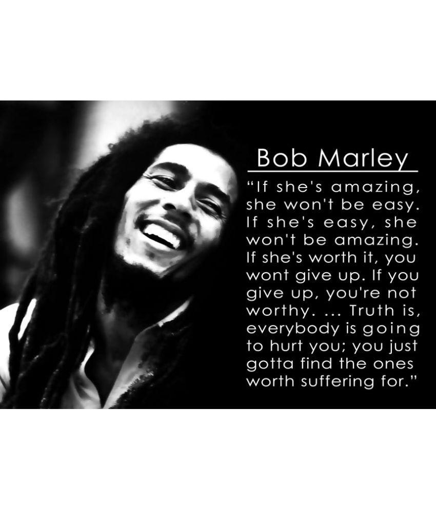 Bob Marley Motivational Quote Canvas Wall Art