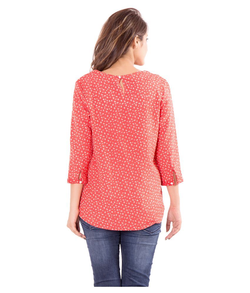 GOODWILL Cotton Regular Tops Orange Buy GOODWILL Cotton Regular